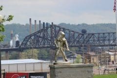 Steubenville bridge and statue