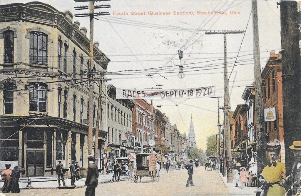 Fourth Street business section, Steubenville, 1920